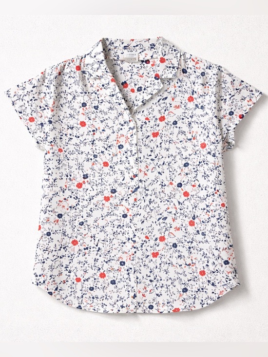 Vintage Tops - Vintage Pykettes Semi-Sheer Short Sleeved Collared 1/4 Button Pullover Blouse